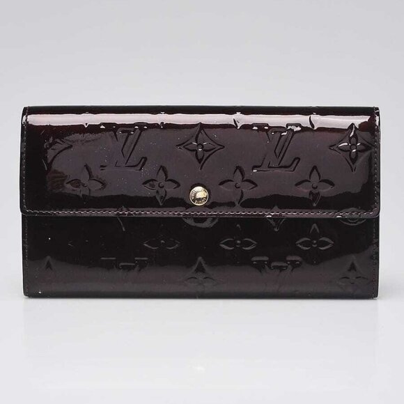 Louis Vuitton Amarante Monogram Vernis Sarah Wallet - Picture 1 of 8